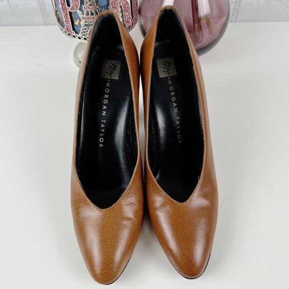 Morgan Taylor Leather Heels Size 7.5M - Picture 10 of 12